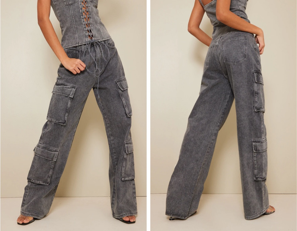 Grey acid wash cargo pants - wide leg - street style #cargopants #whatsnew #newin

#LTKfindsunder50 #LTKstyletip