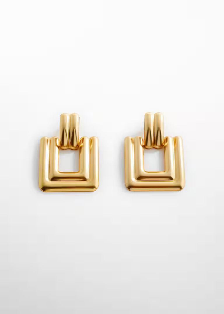 Square earrings -  Women | Mango USA | MANGO (US)