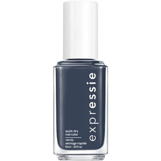 essie expressie Quick Dry Vegan Nail Polish, Charcoal Gray with Blue Undertones, Leveled Up, 0.33... | Amazon (US)