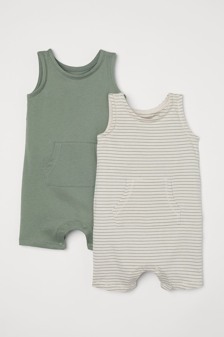 2-pack Sleeveless Romper Suits | H&M (US + CA)