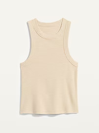 Striped Rib-Knit Cropped Tank Top for Women | Old Navy (US)