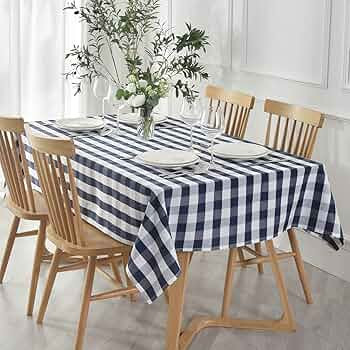 maxmill Rectangle Checkered Tablecloth Waterproof Spillproof Wrinkle Resistant Buffalo Plaid Heav... | Amazon (CA)