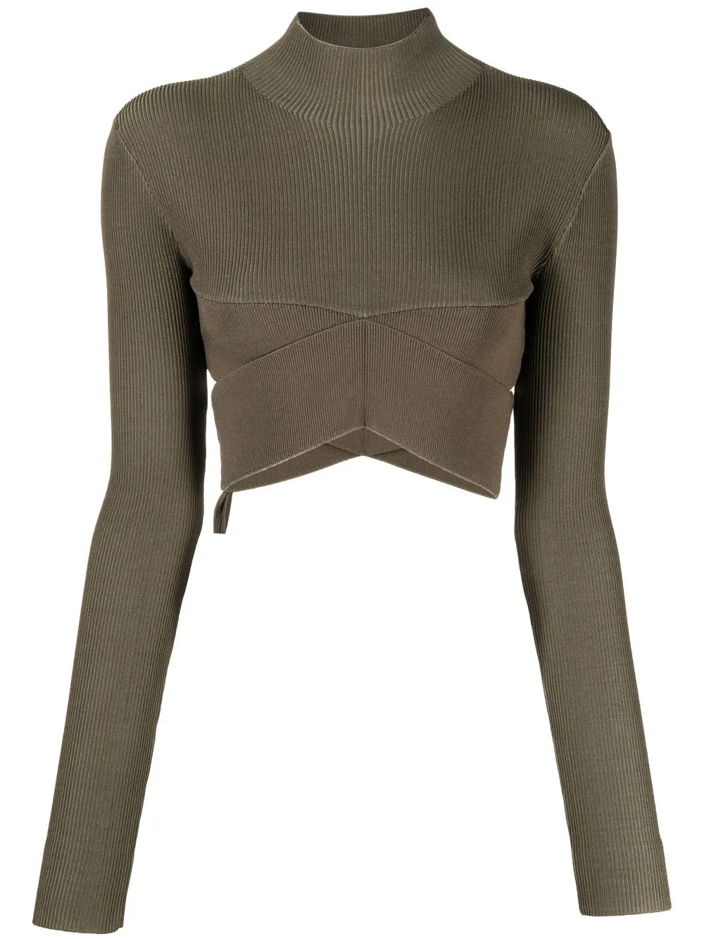 cropped mock neck top | Farfetch Global