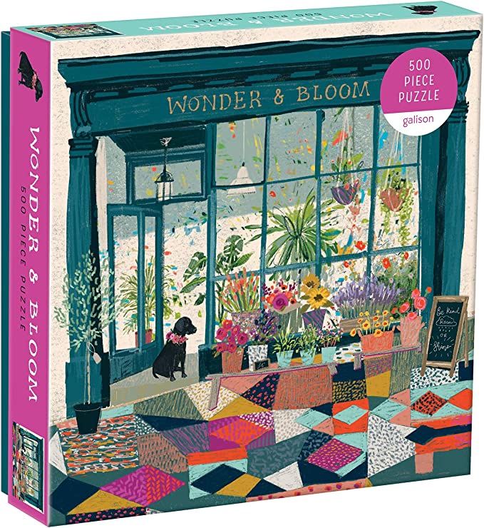 Amazon.com: Galison Wonder & Bloom Puzzle, 500 Pieces, 20”x20” – Brightly Colored Scene of ... | Amazon (US)