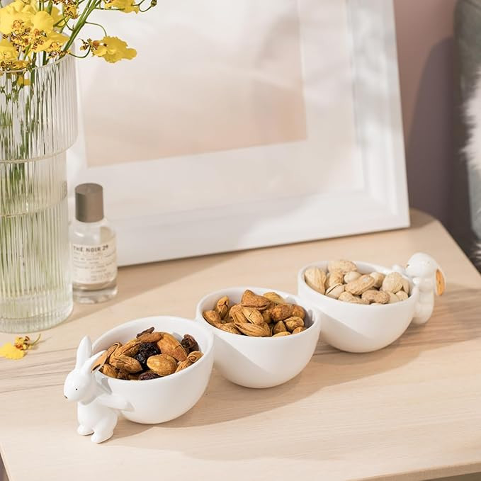 Newman House Studio Decorative Bunny Candy Dish Bowl - Home Decor Ceramic Candy Dish/Nut Dish Thr... | Amazon (US)