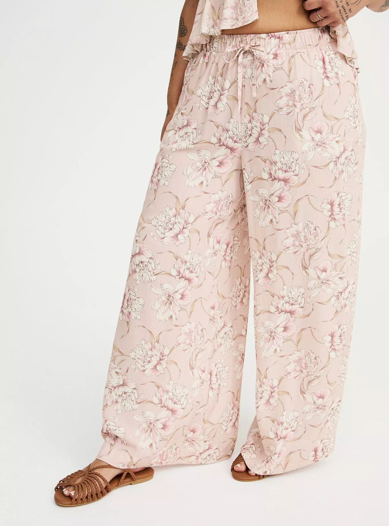 Pull-On High-Rise Gauze Wide-Leg Pant | Torrid (US & Canada)