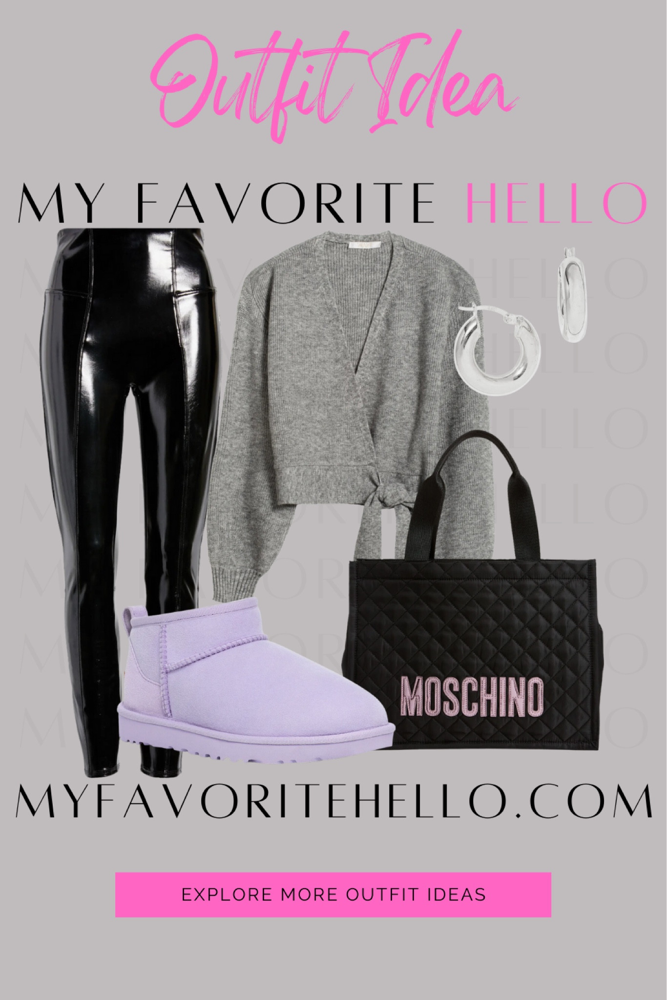 Black leggings and Uggs outfit. Sage blossom lavender mini Ugg boots, fall outfit #ugglife #uggseason 

#LTKmidsize #LTKfindsunder100 #LTKfindsunder50