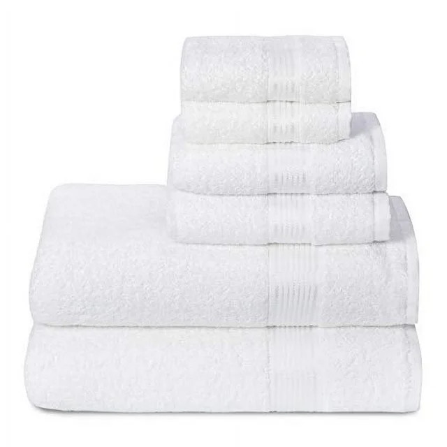 BELIZZI HOME Ultra Soft 6 Pack Cotton Towel Set, Contains 2 Bath Towels 28x55 inch, 2 Hand Towels... | Walmart (US)