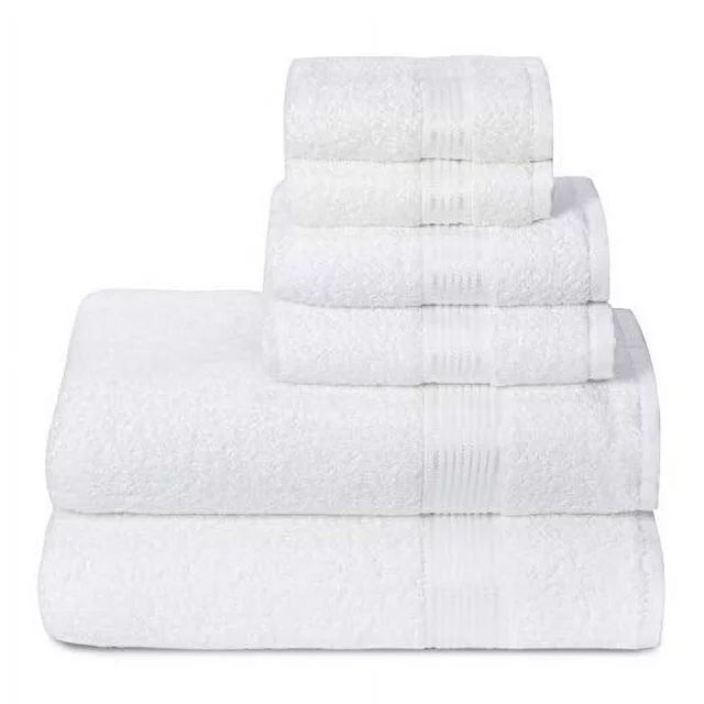 BELIZZI HOME Ultra Soft 6 Pack Cotton Towel Set, Contains 2 Bath Towels 28x55 inch, 2 Hand Towels... | Walmart (US)