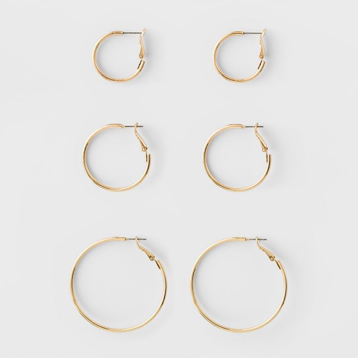 Hoop Earring Set 3ct - A New Day™ | Target