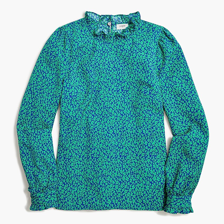 Long-sleeve ruffleneck top | J.Crew Factory