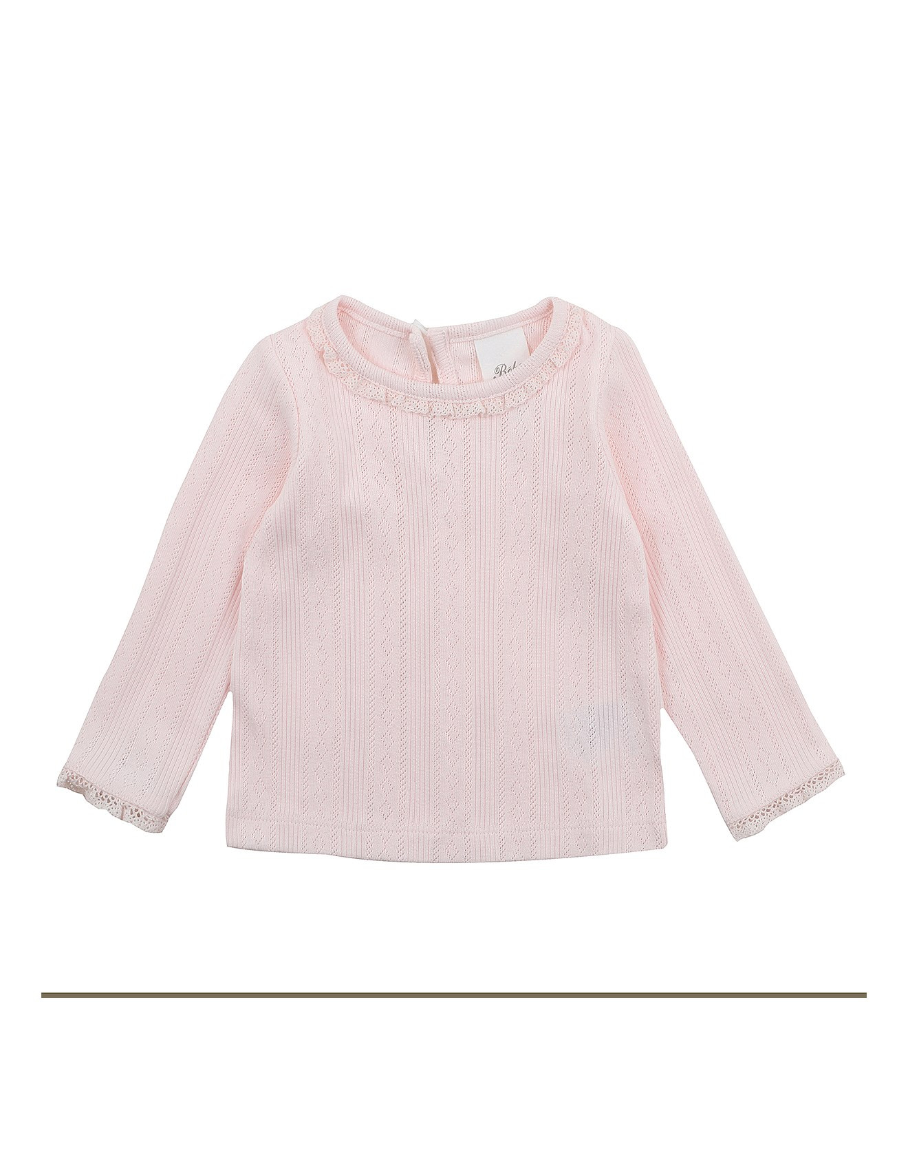 PINK ORGANIC POINTELLE LONG SLEEVE TOP | David Jones (Australia & New Zealand)