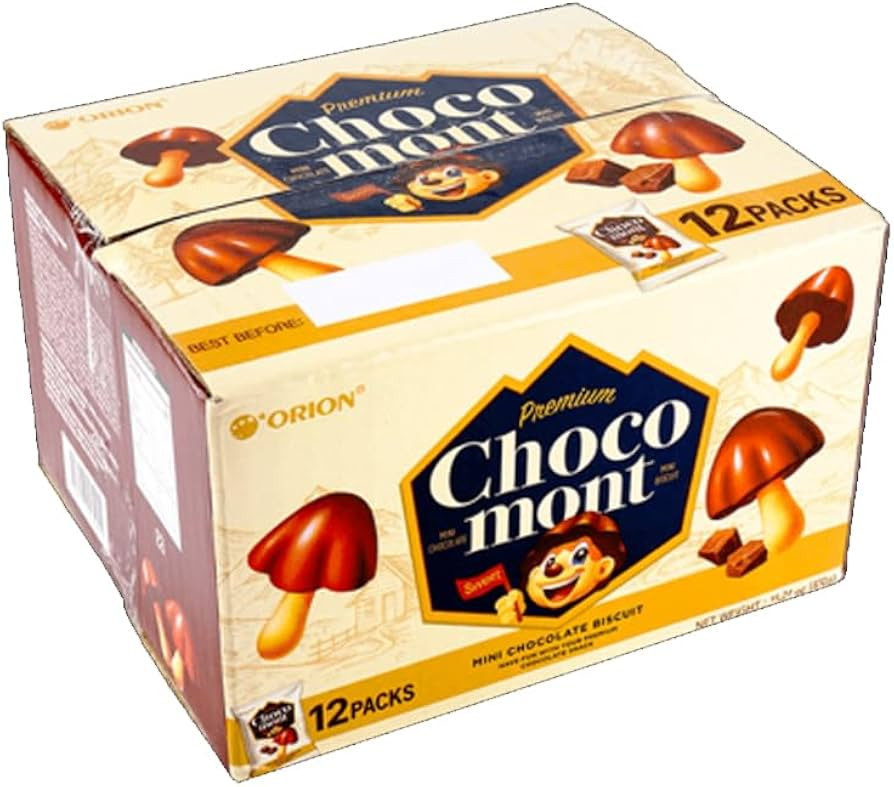 Generic Orion Choco mont (Mushroom Shaped Mini Chocolate Biscuits) 12 Pack In Box | Amazon (US)