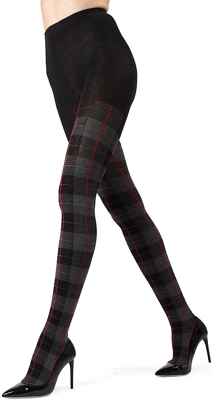 MeMoi Scottish Plaid Tartan Sweater Tights | Amazon (US)