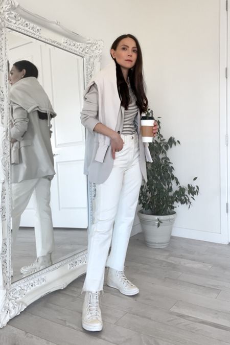 All cream outfit with cream leather chuck converse sneakers ☕️

Striped top, all white outfit, all light colors outfit, transitional outfit, spring outfit, beige jeans, white jeans, cream jeans, off white sneakers, off white jeans, casual outfit, cute sneakers outfit 

#LTKunder50 #LTKstyletip #LTKunder100