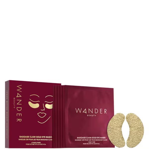 Wander Beauty Baggage Claim Gold Eye Masks - Set of 6 0.84 oz | Skinstore