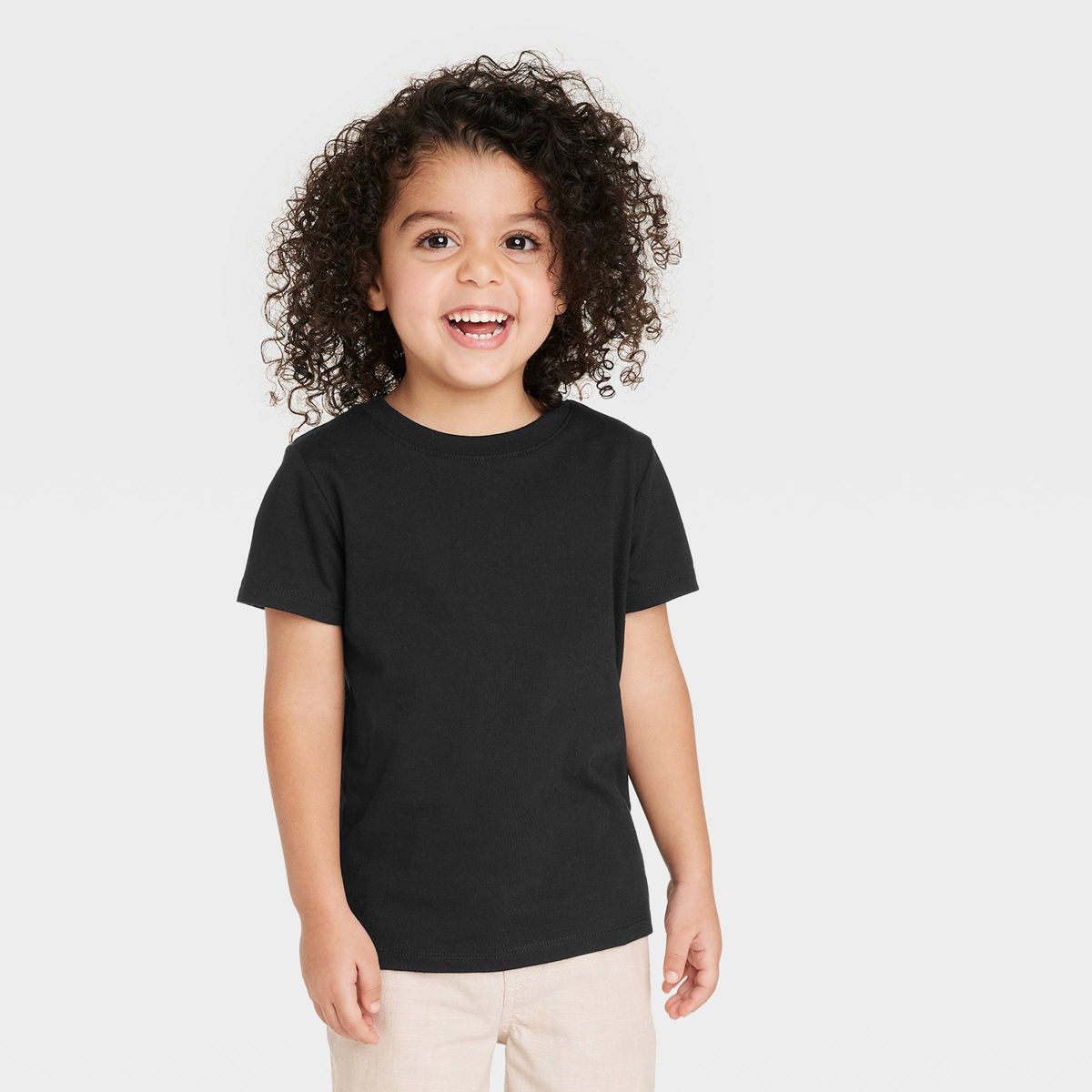 Toddler Boys' Short Sleeve Jersey T-Shirt - Cat & Jack™ Black 3T | Target