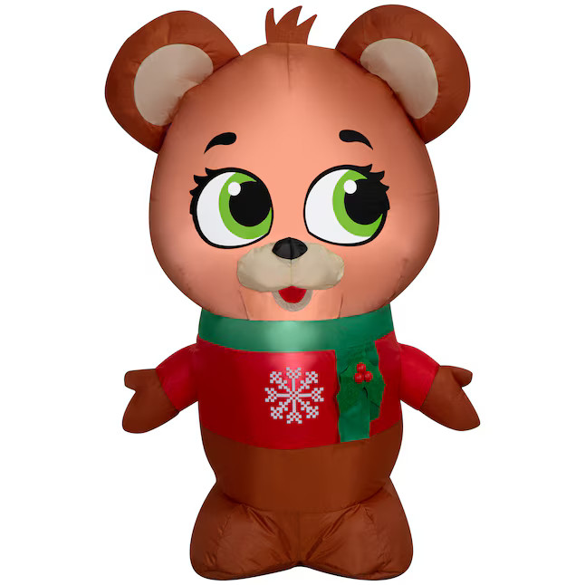 Holiday Living 3.5-ft Lighted Bear Christmas Inflatable | Lowe's
