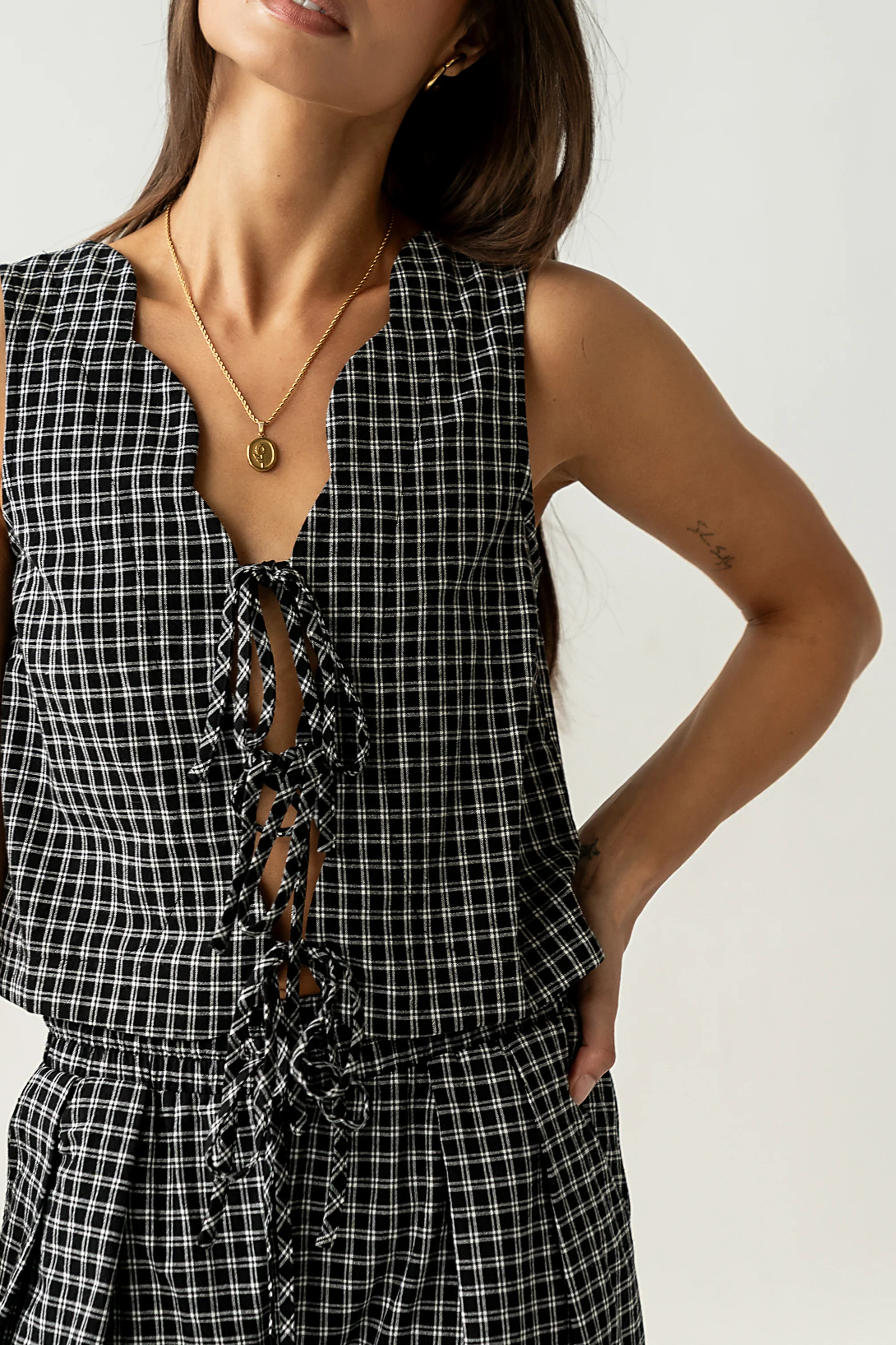 Lea Plaid Vest | Böhme US