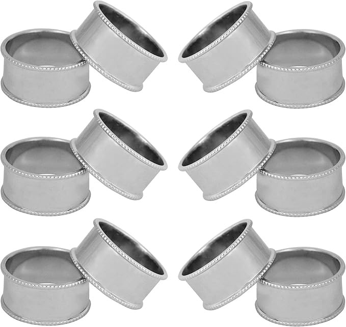 (Pack of 12) Handmade Napkin Rings Holder for Dinning Table Parties Everyday, Set of 12 | Amazon (US)