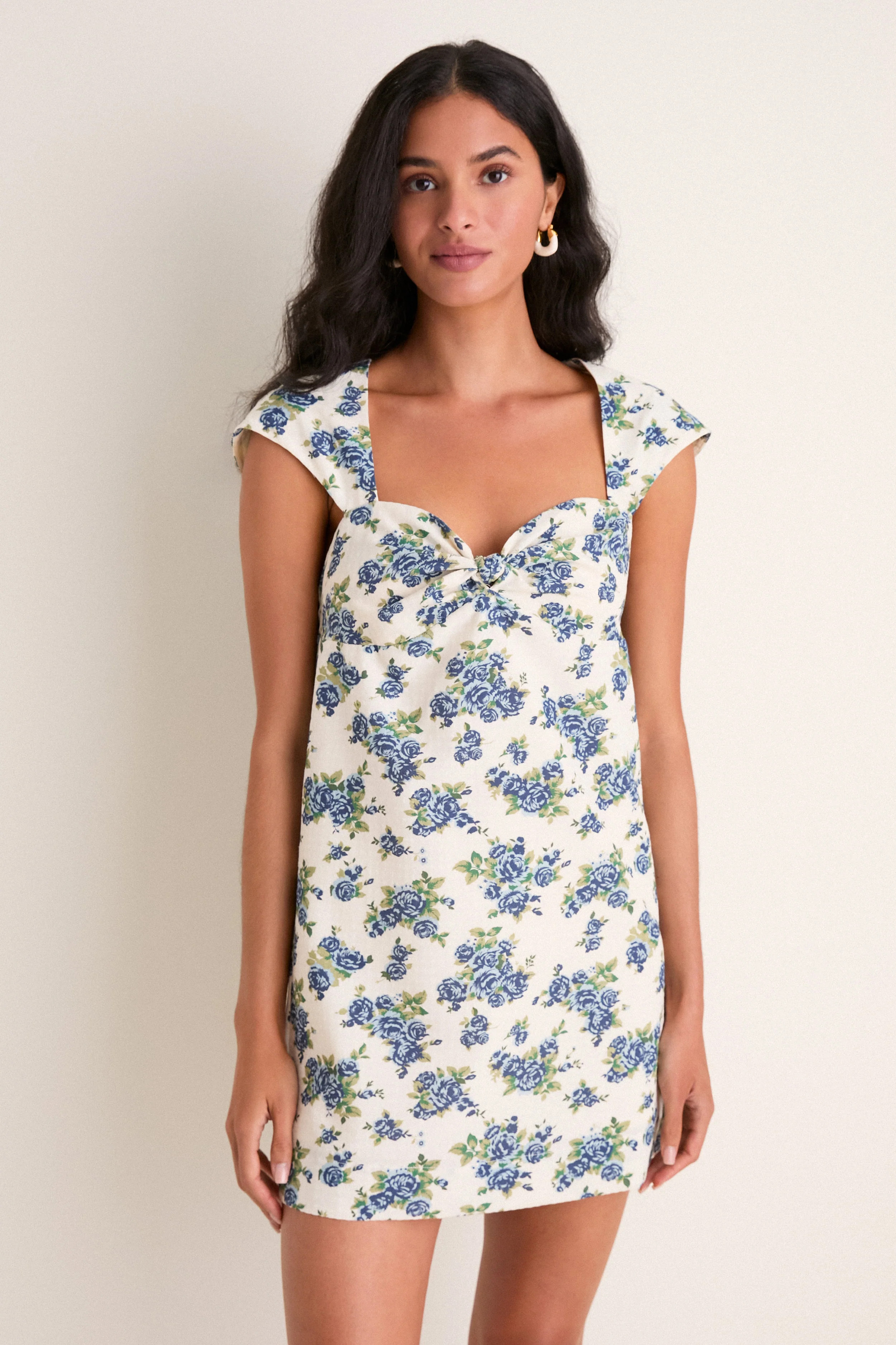 Blue Bouquet Floral Rosamund Mini Dress | Tuckernuck (US)