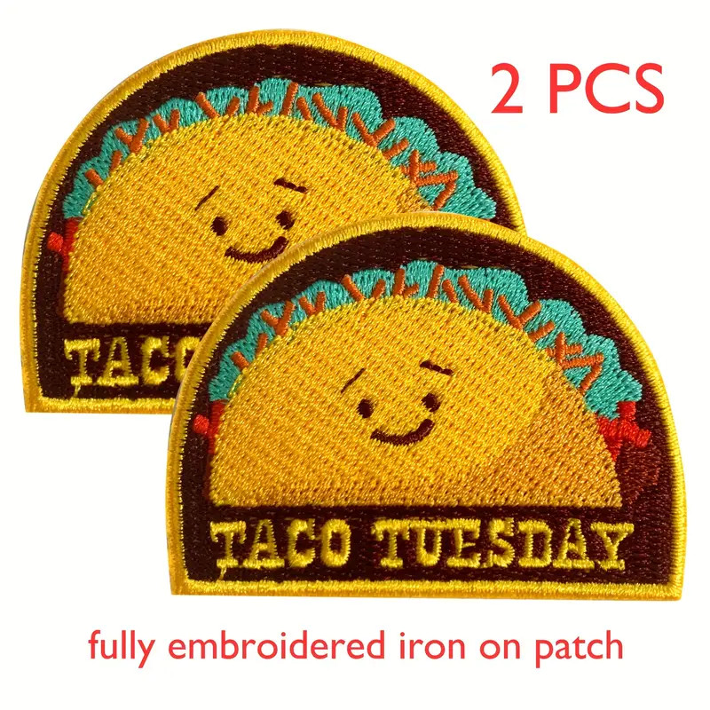 Iron Taco Tuesday Patches Embroidery Applique Sew Patches - Temu | Temu Affiliate Program