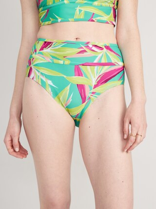 High-Waisted Bikini Swim Bottoms for Women | Old Navy (US)