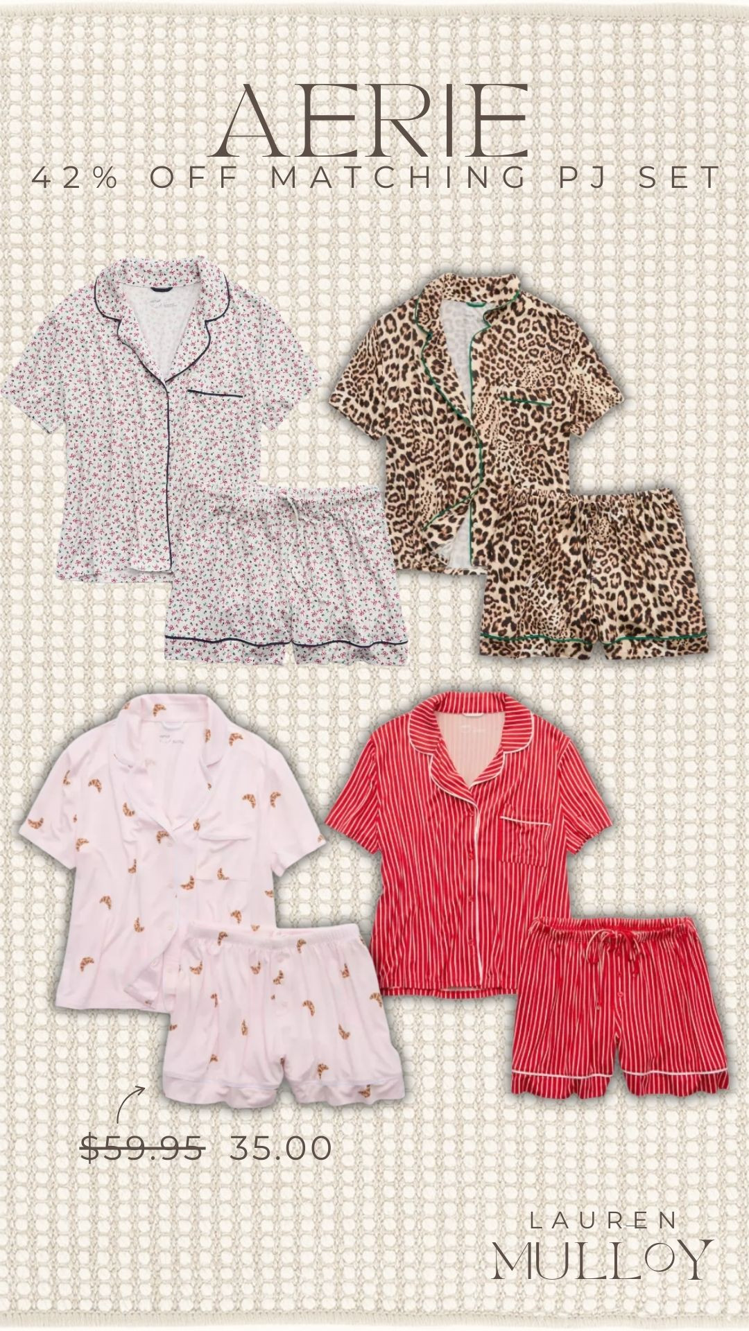 42% off this matching PJ set from Aerie for Cyber Monday! The perfect Christmas gift!!

cyber monday, cyber week, sale alert, finds under 50, new arrivals, gifts for for her, watchnow, american eagle, lauren mulloy 

 

#LTKCyberWeek #LTKSeasonal #LTKFindsUnder50