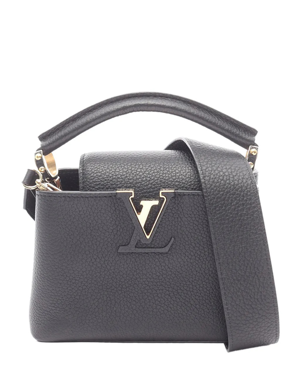 Louis Vuitton Pre-Owned 2021-2026 Taurillon Mini Capucines satchel - Black | Farfetch Global