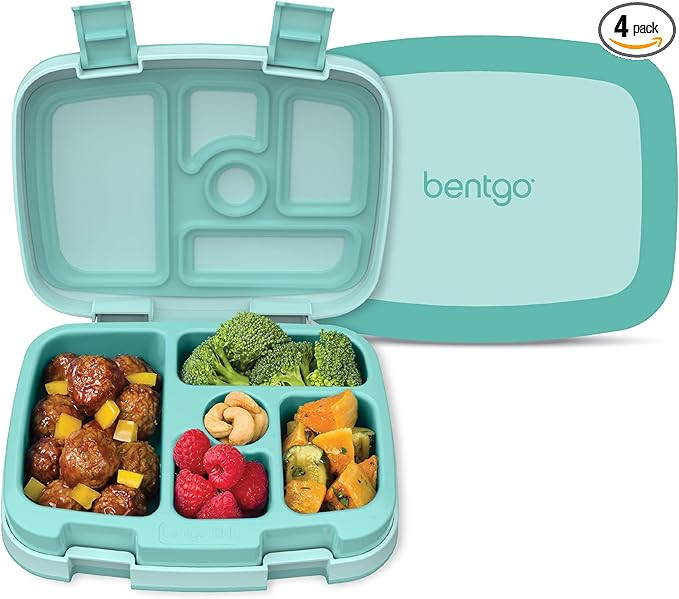 Bentgo Kids Bento-Style 5-Compartment Leak-Proof Lunch Box - Ideal Portion Sizes for Ages 3 to 7 ... | Amazon (US)