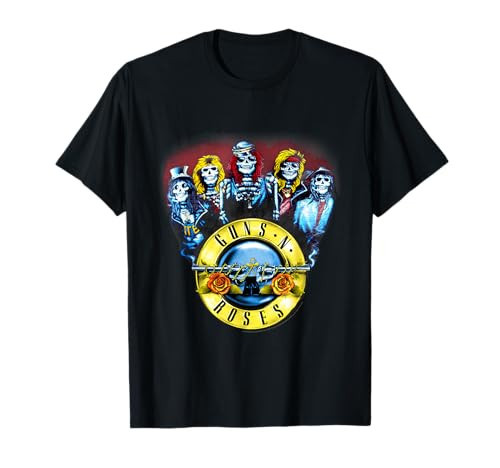 Guns N' Roses Official Skeletons & Bullets T-Shirt | Amazon (US)