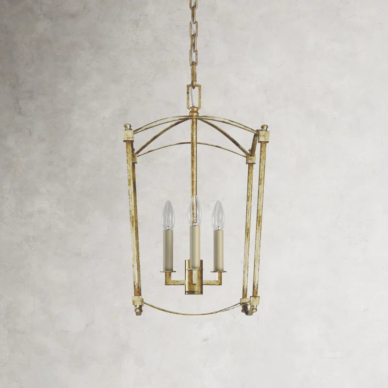 Olive 3 - Light Dimmable Lantern Geometric Chandelier | Wayfair North America