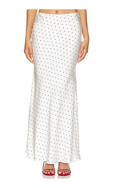 Bardot Isadore Maxi Skirt in Black & White Spot from Revolve.com | Revolve Clothing (Global)