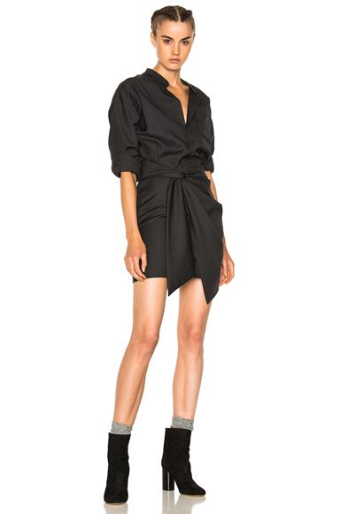 Isabel Marant Etoile Nolla Super 100 Wool Dress in Gray. - size 36 (also in 38,42) | FORWARD by elyse walker