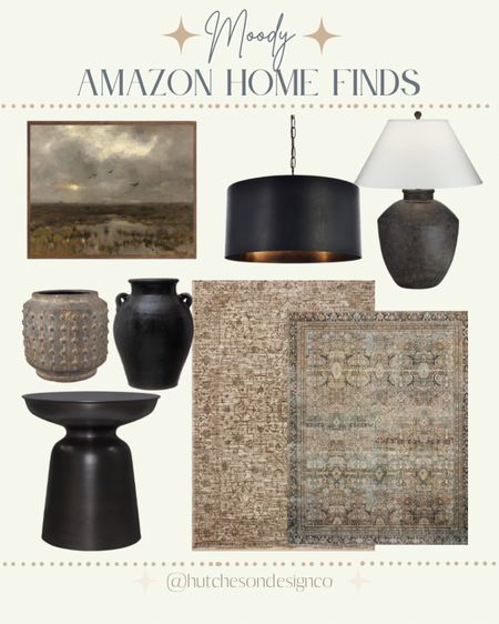 Moody Home Finds! Amazon has so many affordable options for home decor. I rounded up a few of our most loved items for you! 
Drum lighting, brass accent, over size ceramic vases, PB inspired lamp, landscape art, above bed art, modern side table. Tap the heart to save your favorites and receive alerts when they go on sale! 

#LTKFind 

#LTKhome