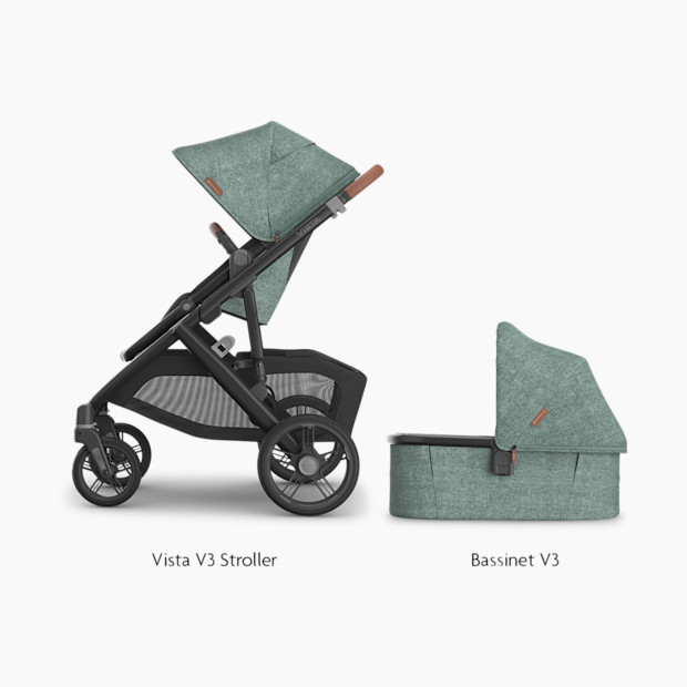 UPPAbaby Vista V3 Stroller & V3 Bassinet Bundle in Gwen Size 16.3"" x 25.7"" x 33.8 | Babylist