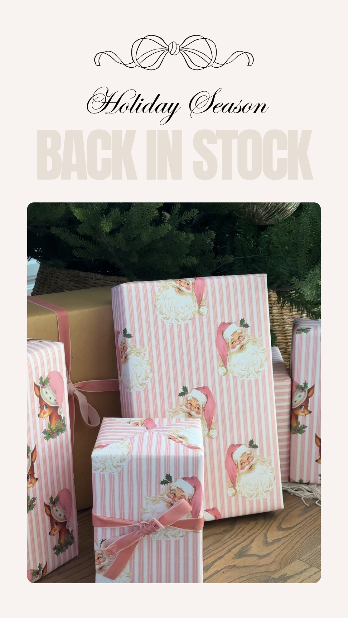 Back in stock! Gift wrap, pink, Santa, little girl, Christmas time, striped

#LTKGiftGuide #LTKWatchNow #LTKHoliday