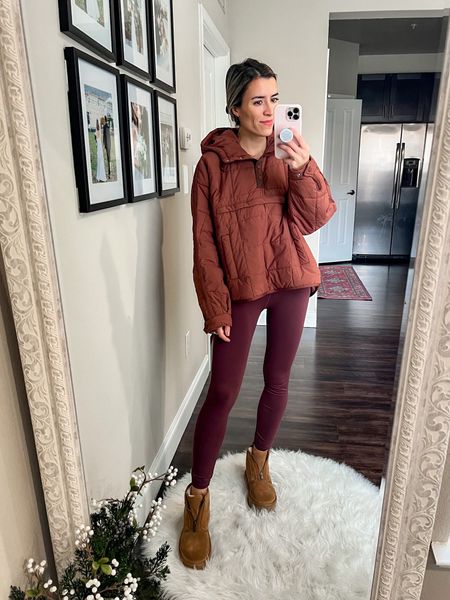 Free people sale 
Puffer packable (color: twin peaks) jacket size small
Leggings (color: maple nectar )I sized up but you don’t need to 

#LTKunder100 #LTKunder50 #LTKfit