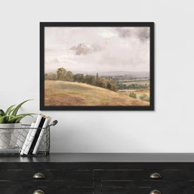 Wild Field Countryside Wall Art Natural Landscape Wall Decor Countryside For Living Room Bedroom Framed On Paper Print | Wayfair North America
