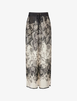ZIMMERMANN - Rhiannon Relaxed-Fit Silk Trousers | Selfridges.com | Selfridges
