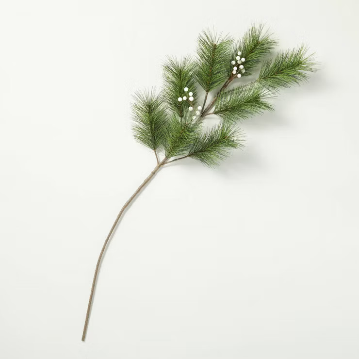 Pine & Snowberry Branch Seasonal Faux Stem - Hearth & Hand™ with Magnolia | Target