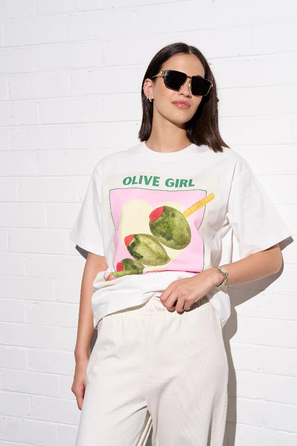 Olive Girl Oversized Tee | Maku the Label