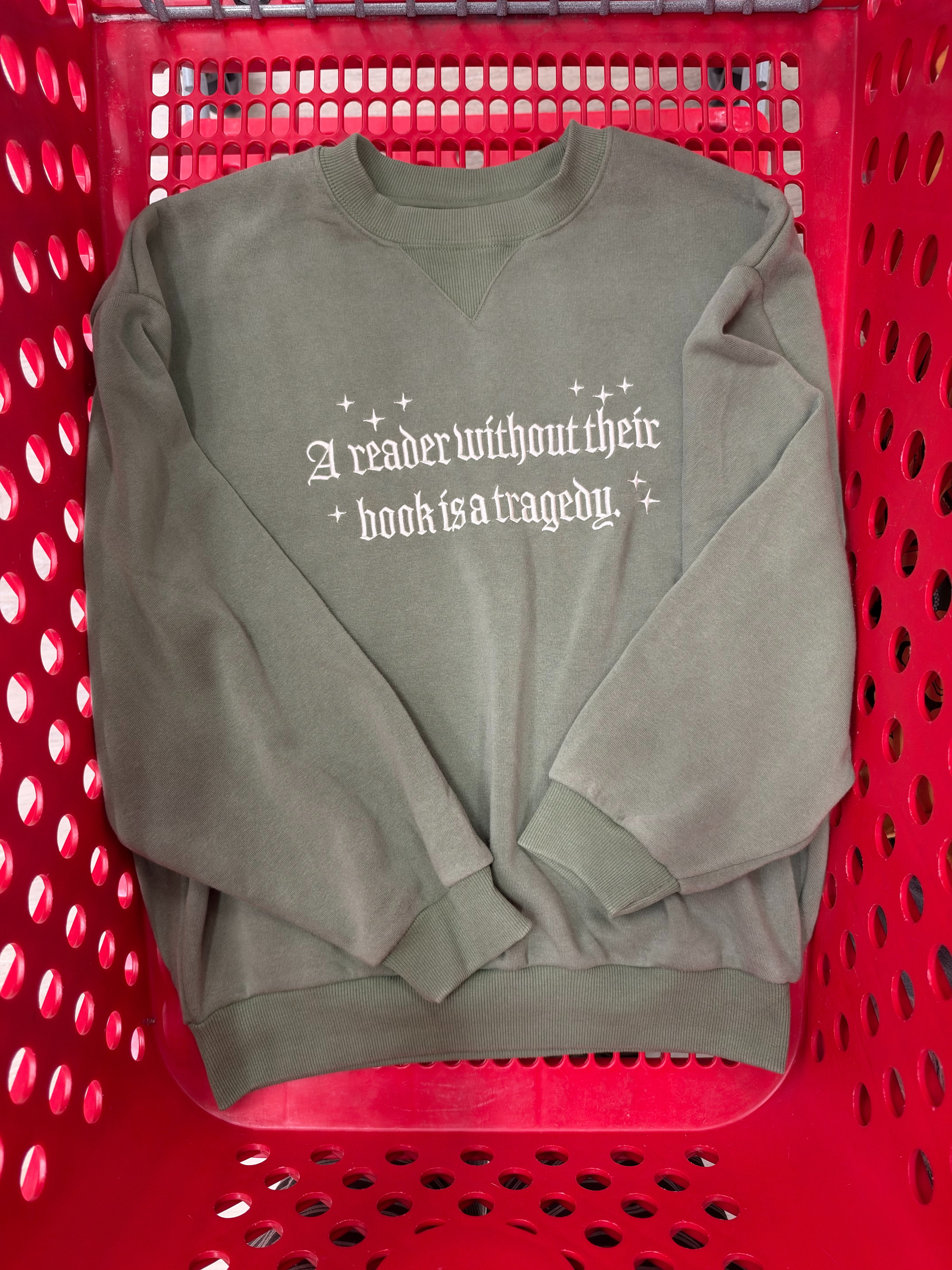 Fourth Wing fans, Target has an entire merch collection! This cozy “A reader without their book is a tragedy” sweatshirt is such a cute find for anyone obsessed with the Empyrean series! Perfect for cozy reading days or gifting to a book lover. Shop the Fourth Wing collection at Target! fall outfits women over 50, fall wedding guest dresses, fall dresses, wedding guest dress summer, date night outfits, fall fashion hauls, halloween decorations, fall decor, fall shoes, country concert outfits 

 #LTKgrwm #LTKootd #LTKHome