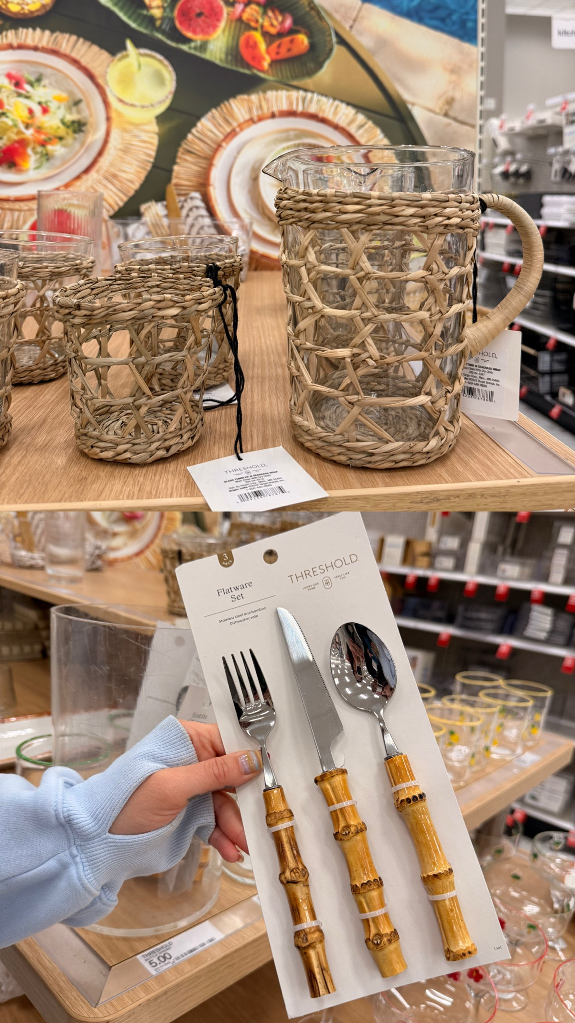 Rattan basket weave outdoor hosting collection 

#LTKSeasonal #LTKfoodie #LTKHome
