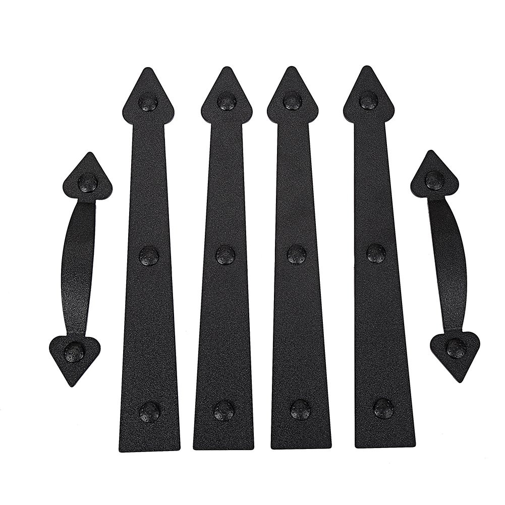 Magnetic Decorative Garage Door Curb Appeal Faux Hinges Handles Hardware Kit Color Black | Amazon (US)