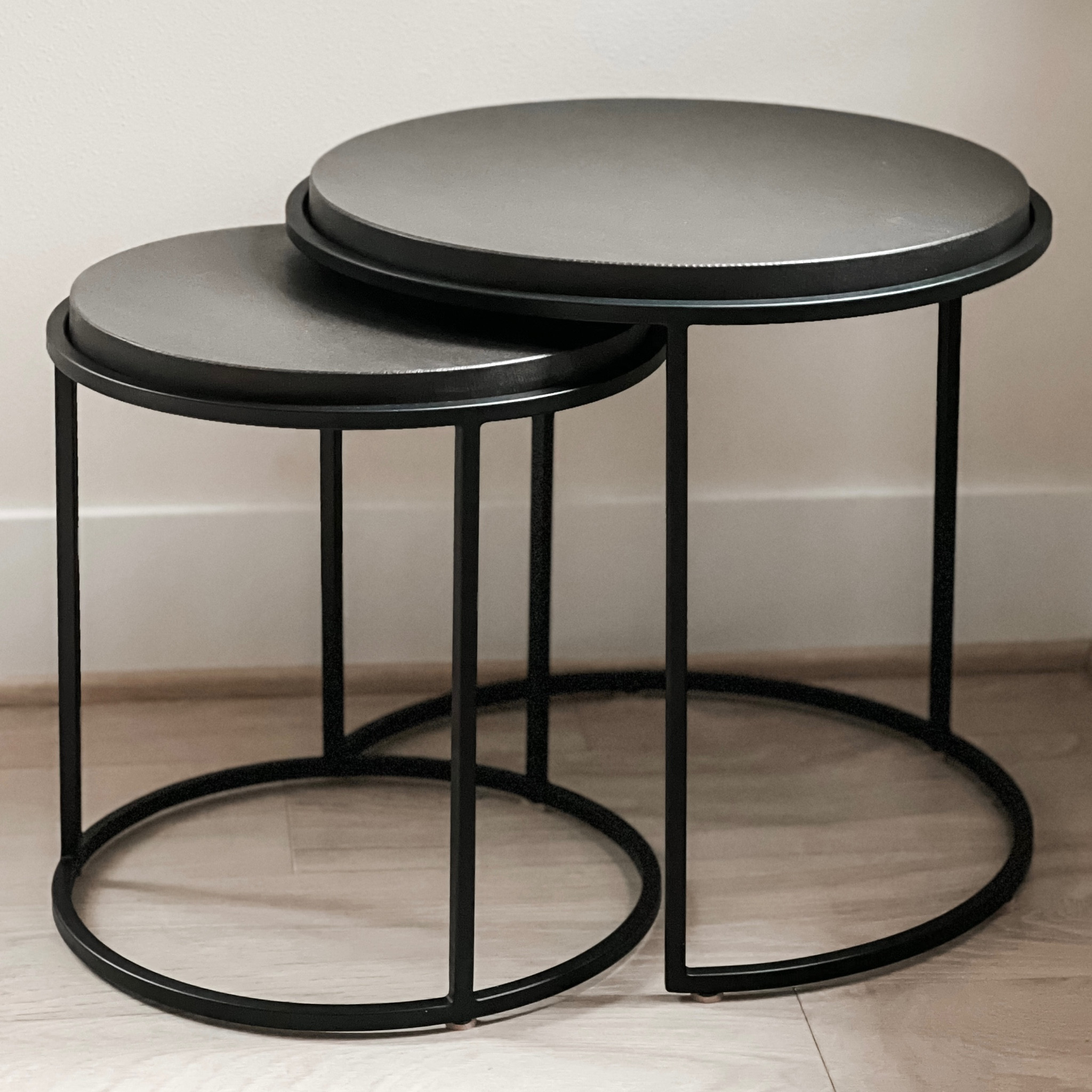 Still waiting on our ordered chairs, but these little accent nesting tables are going to be so perfect to pair with them when they arrive!

#LTKhome