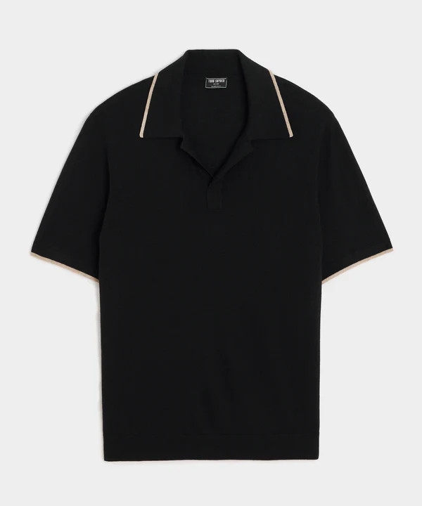Silk-Cashmere Tipped Montauk Sweater Polo | Todd Snyder