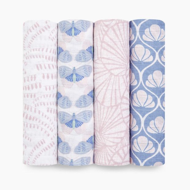 Aden + Anais Cotton Muslin Swaddle 4-Pack in Deco | Babylist