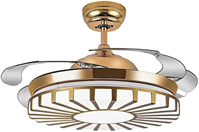 42" Modern Ceiling Fan Light, Stripes LED 3 Colors Lighting with Remote Control Fixture Ceiling Fan  | Amazon (US)