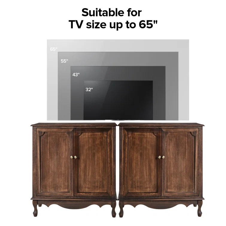 Arshawn Traditional Solid Wood 2 - Door Accent Cabinet | Wayfair North America